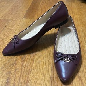 Coach Annabel Burgundy Ballet Flats sz 7B